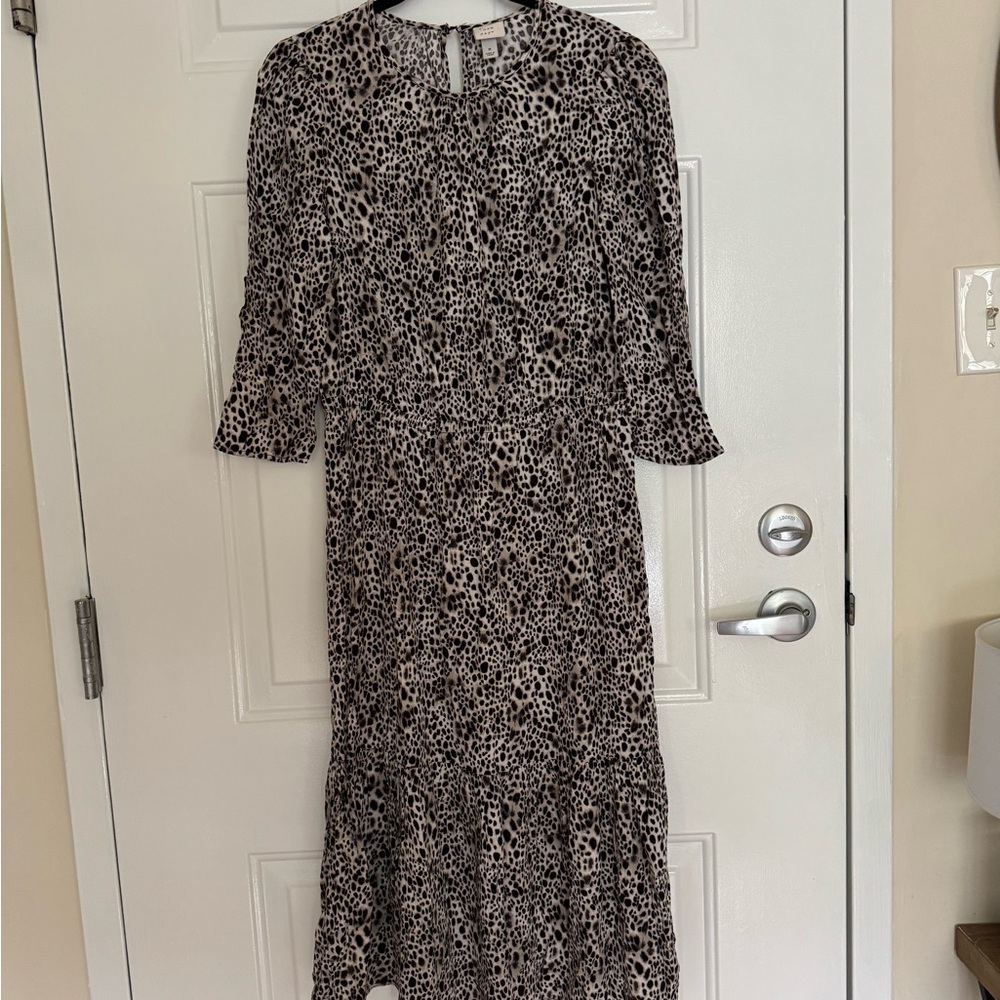 Leopard Print Midi Dress